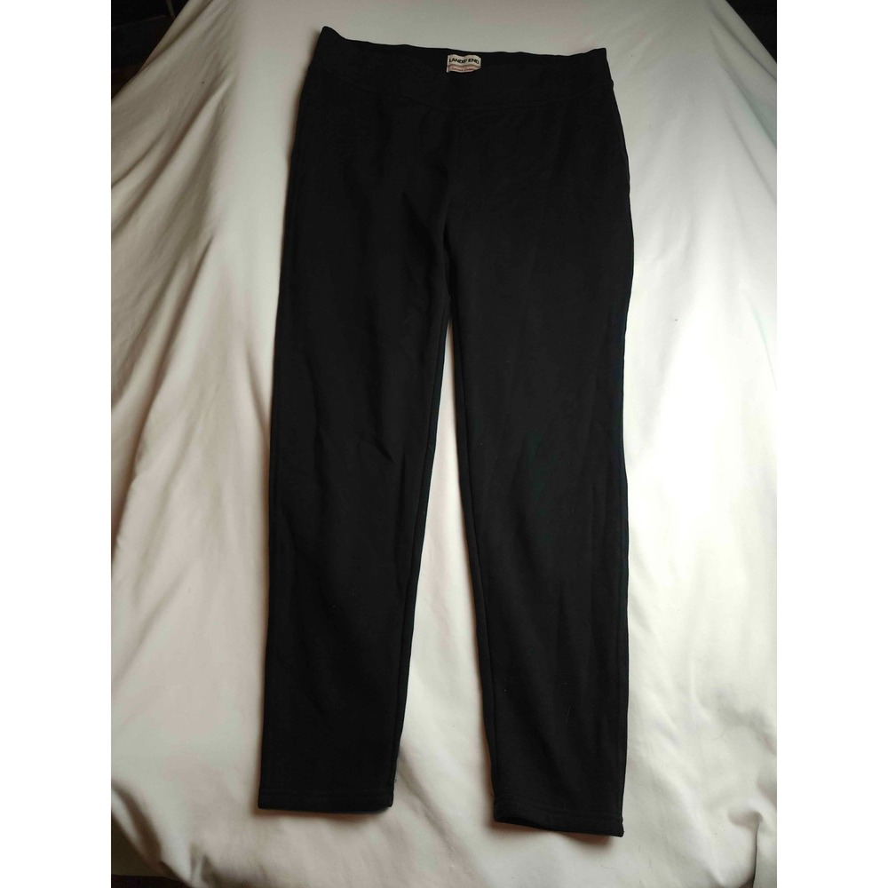 Lands' End Serious Sweats Joggers Womens Size XLT Black Fleece Training Active